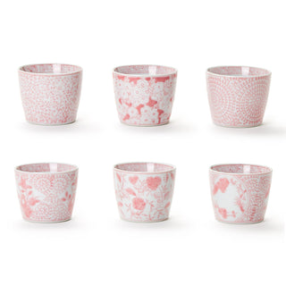 Mini Cachepots in pink and white, pink planters, pastel pink home decor