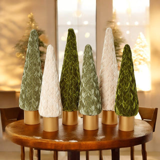 Velvet Christmas Tree Set of 6