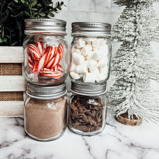 Hot Cocoa Bar Ingredients
Hot Cocoa Station for Christmas
hot chocolate gift ideas
hot chocolate gift sets with mugs
christmas mason jar hot cocoa set