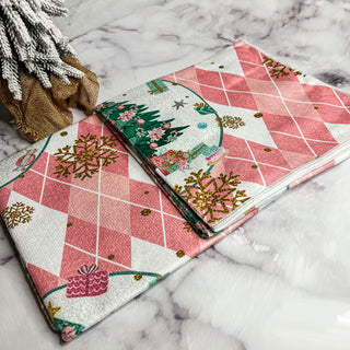 Pink Christmas party decor
Vintage pink christmas decor
Pink christmas home decor
Pink and white hand towels