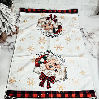 Vintage Santa Hand Towels
Vintage Santa Dish Towels
Vintage Santa Claus Towels 
Vintage Santa Claus Kitchen Towels