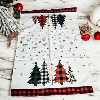 Whimsical holiday kitchen towel with leopard print and colorful Christmas trees
Charming Christmas hand towel with festive designs and gingham accents
Christmas Towels Kitchen
Christmas bath towel sets
holiday bathroom towels
christmas oven hanging towels
christmas stove top burner covers