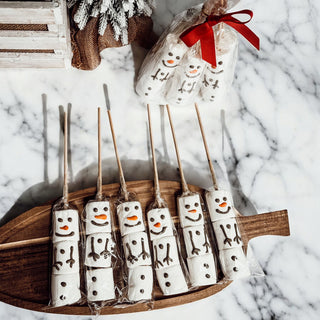 Snowman Marshmallow Kabobs