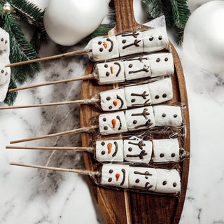 Snowman Marshmallow Kabobs