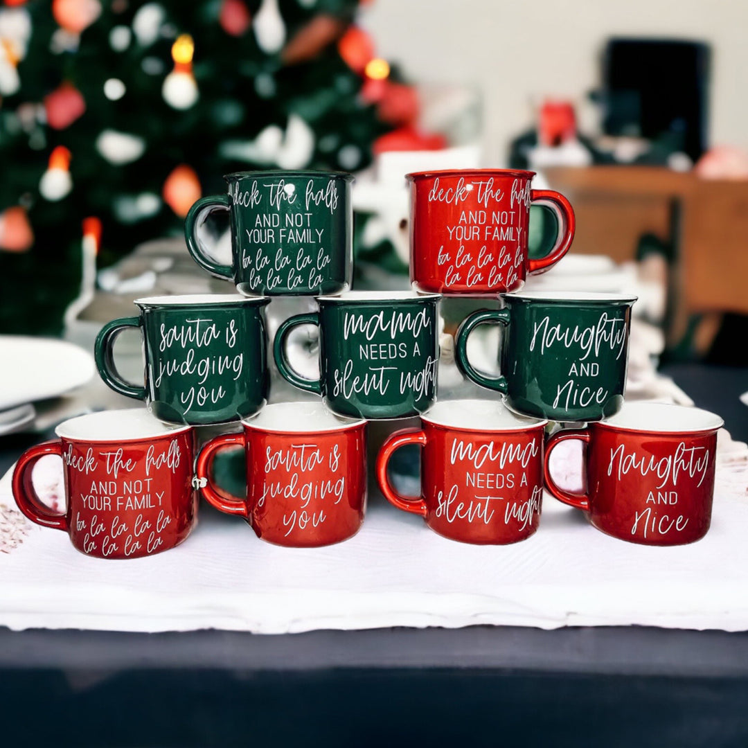 Deck The Halls & Not Your Family - Hilarious Chic Coffee Mugs – Gia Roma