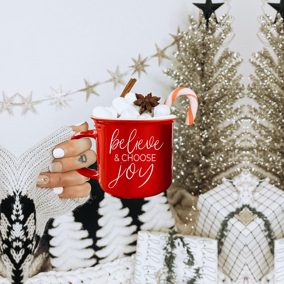 Believe Christmas Tumbler, Inspirational & Positive Christmas Quotes Red  Mug Gift Ideas – Gia Roma