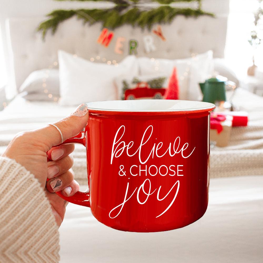 Believe Christmas Tumbler, Inspirational & Positive Christmas Quotes Red  Mug Gift Ideas – Gia Roma