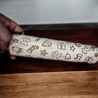 Embossed rolling pin made in usa