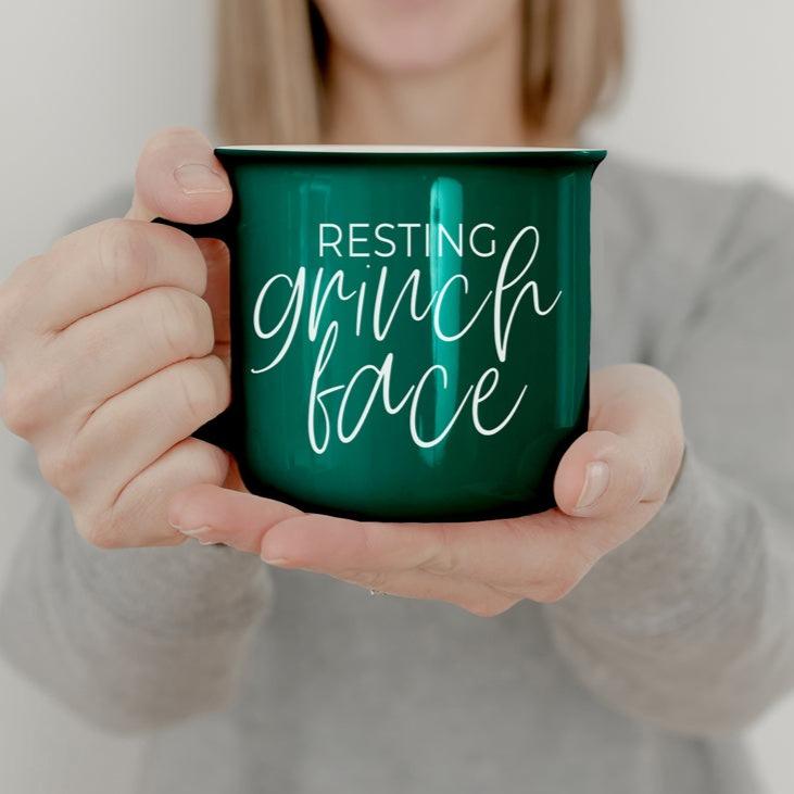 Resting Grinch Face Mug