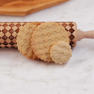 Courtly Check Rolling Pin for Cookies