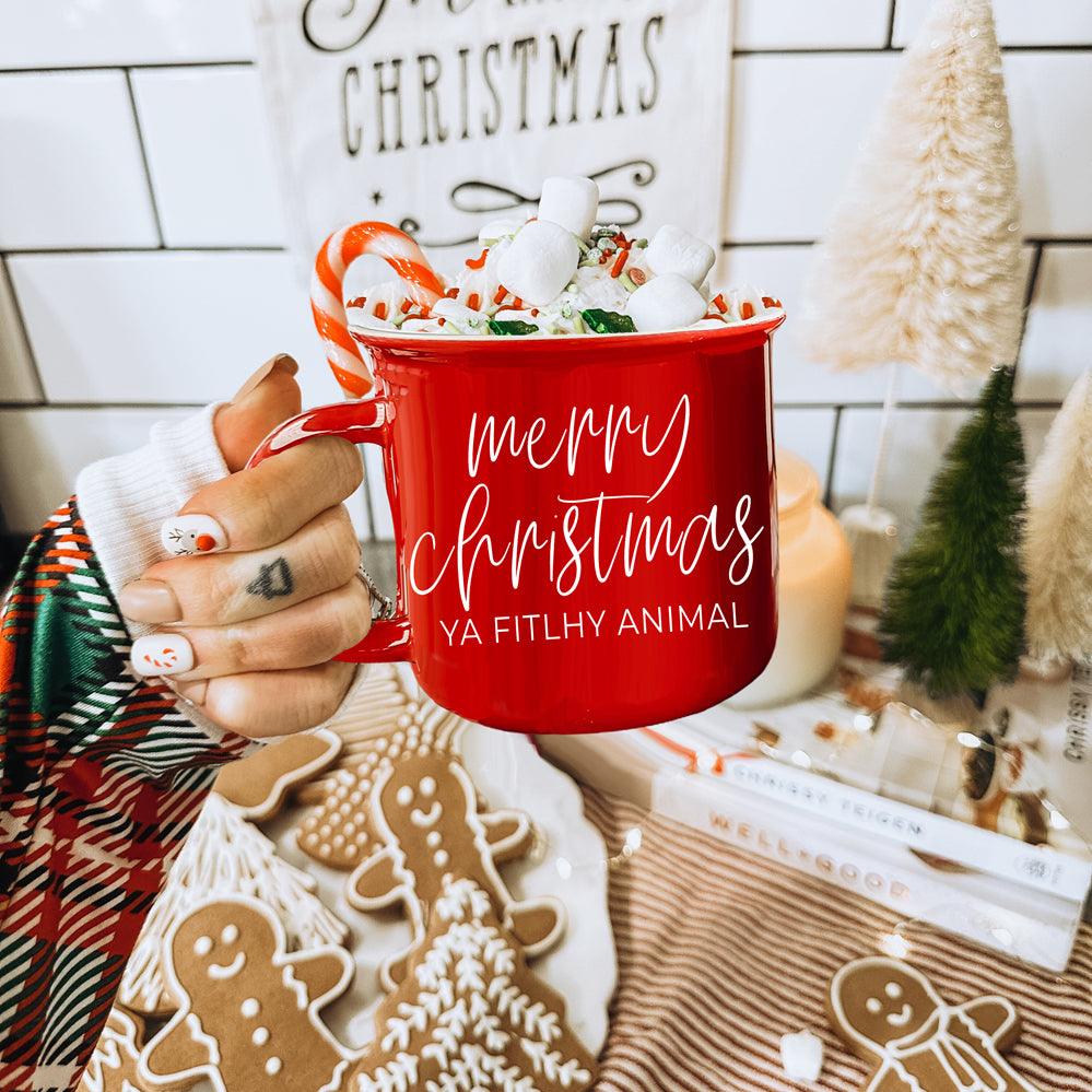 Merry Christmas Ya Filthy Animal Coffee Mugs - Red or Green – Gia Roma