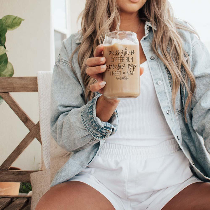 Ready to Ship! Messy Bun Blessed Mama 10 oz Coffee Mug