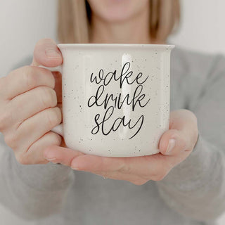 Slay Gift Ideas, Ceramic Coffee Mug Wake Drink Slay