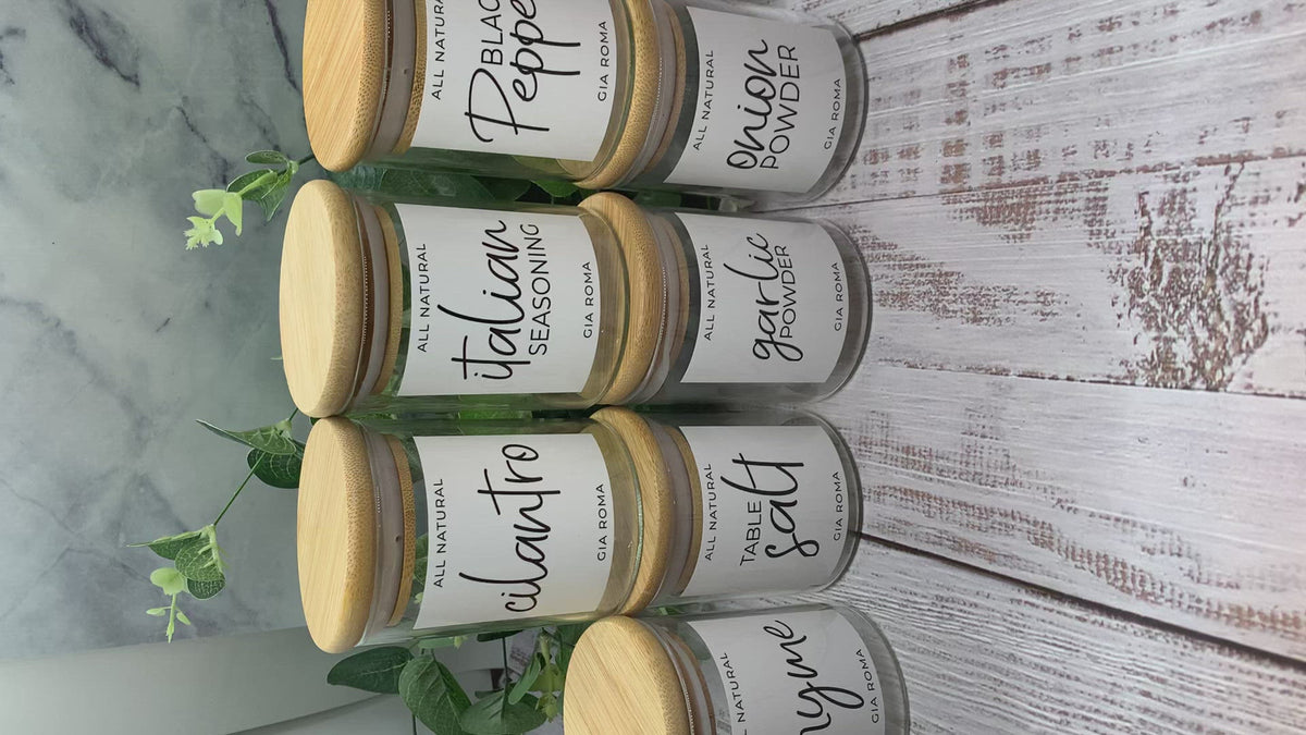 Farmhouse Spice Jar Sets  Modern Pantry Organization – Gia Roma