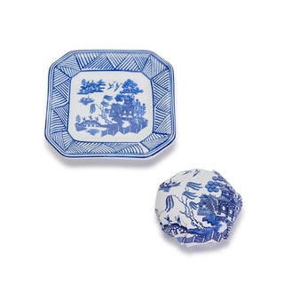 Blue Willow Soap Dish Set