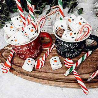 Holiday Drink Ideas DIY Marshmallow Toppers
snowman face marshmallows
snowman made out of marshmallows
homemade christmas marshmallows