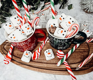 Snowman Marshmallows Individually Wrapped
christmas sweets for gifts
hot chocolate gift mug ideas